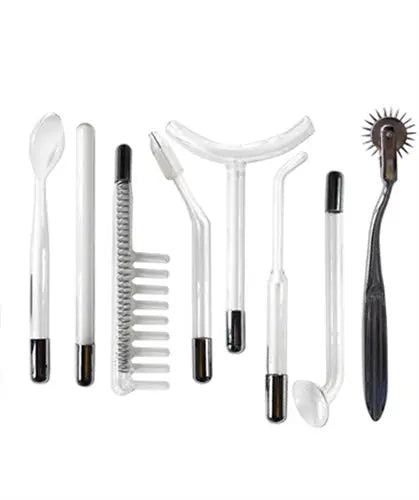 Neon wand accessory kit with clear wand pieces, comb, small roller and brush