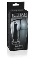 Butt plug with rounded base, black, in retail box
