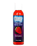 Warming lubricant bottle, Sinful Strawberry, 4 fl oz, red strawberry label