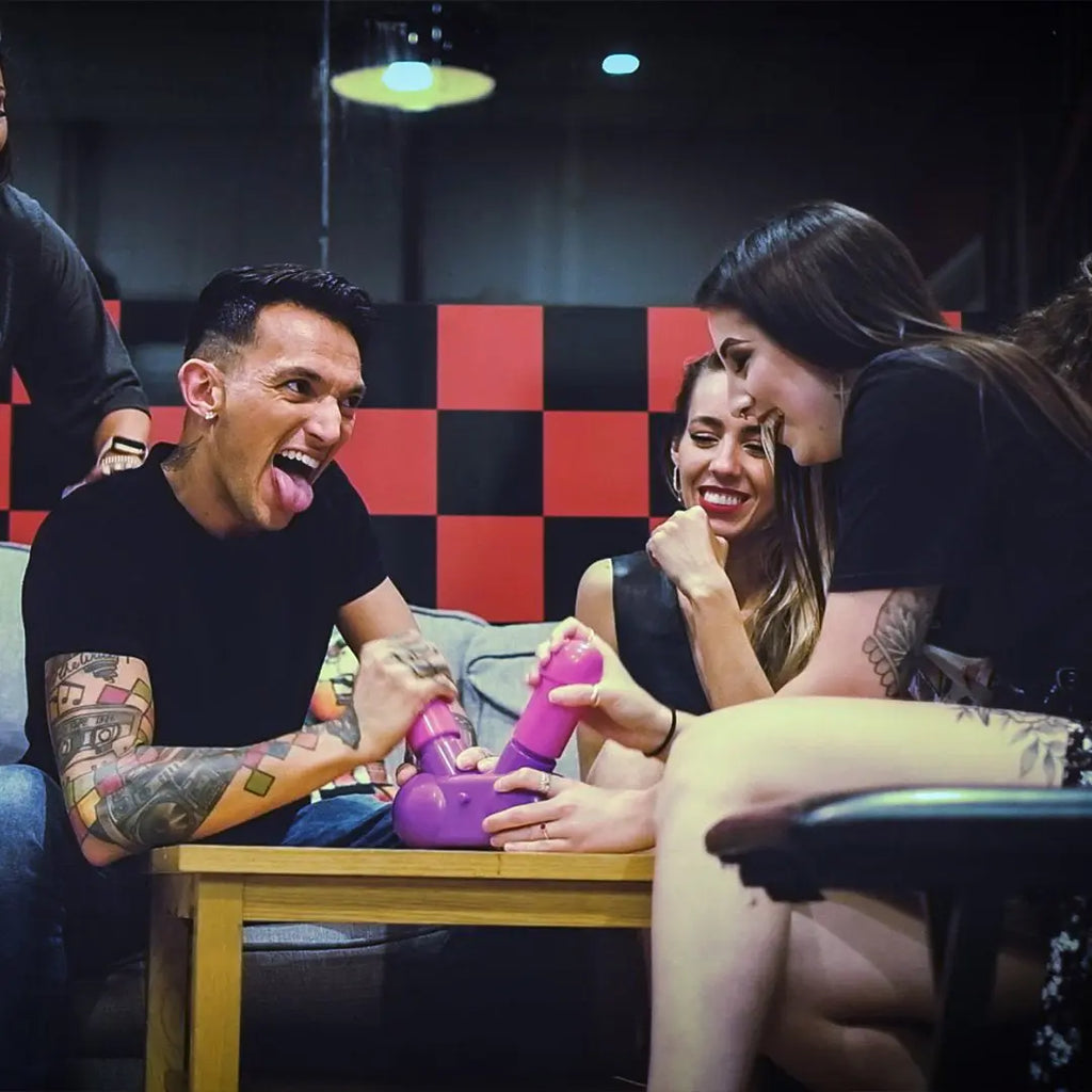 Cum Face - Duel Pump Action Penis Game – body-safe materials | Fu'Cha Exotics