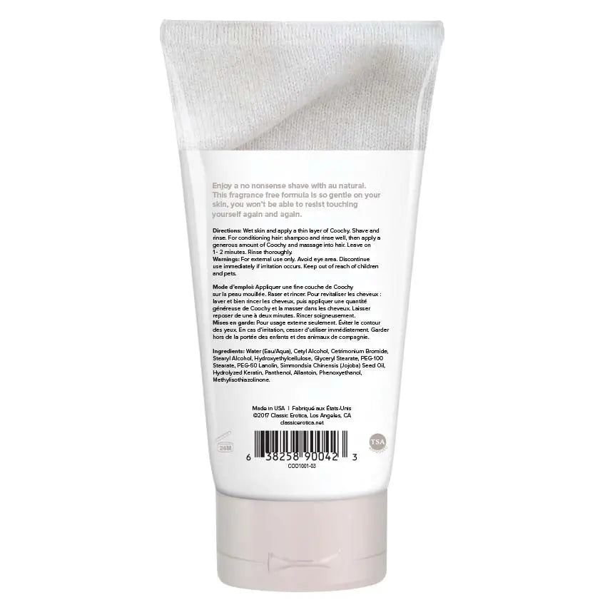 Coochy Shave Cream - Au Natural - 3.4 Oz – body-safe materials | Fu'Cha Exotics
