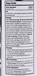 Anal desensitizing lubricant Drug Facts label with lidocaine 3.5%