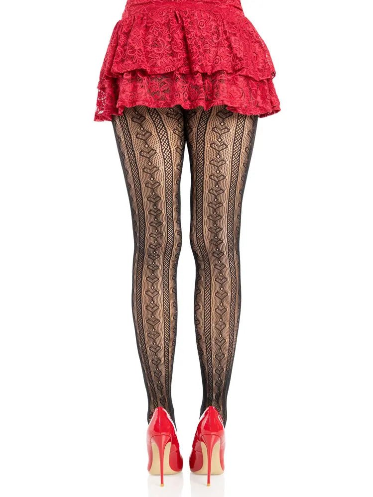 Sweetheart Striped Tights - Os - Black/red – body-safe materials | Fu'Cha Exotics
