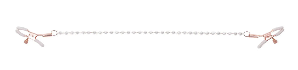 Peaches N Creame Pearl Nipple Clamps - Pink – body-safe materials | Fu'Cha Exotics