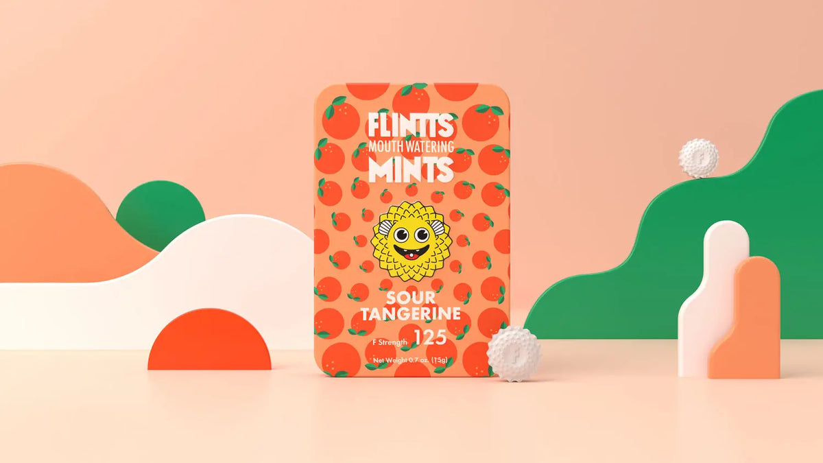Flintts Mouth Watering Mints Sour Tangerine - F-Strength 175 – body-safe materials | Fu'Cha Exotics
