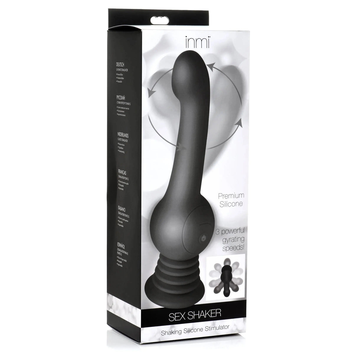Sex Shaker Shaking Silicone Stimulator - Black – body-safe materials | Fu'Cha Exotics