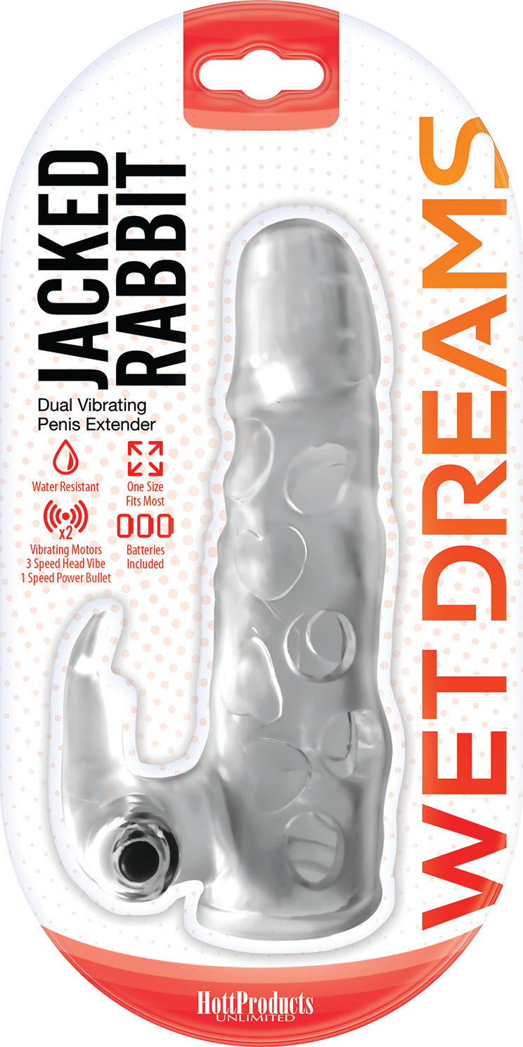 Jack Rabbit Dual Vibrating Extender - Clear
