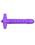 Purple silicone C-ring double penetrator with rabbit-style head
