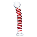 10 Inch Mr. Swirly Dildo - Red/clear