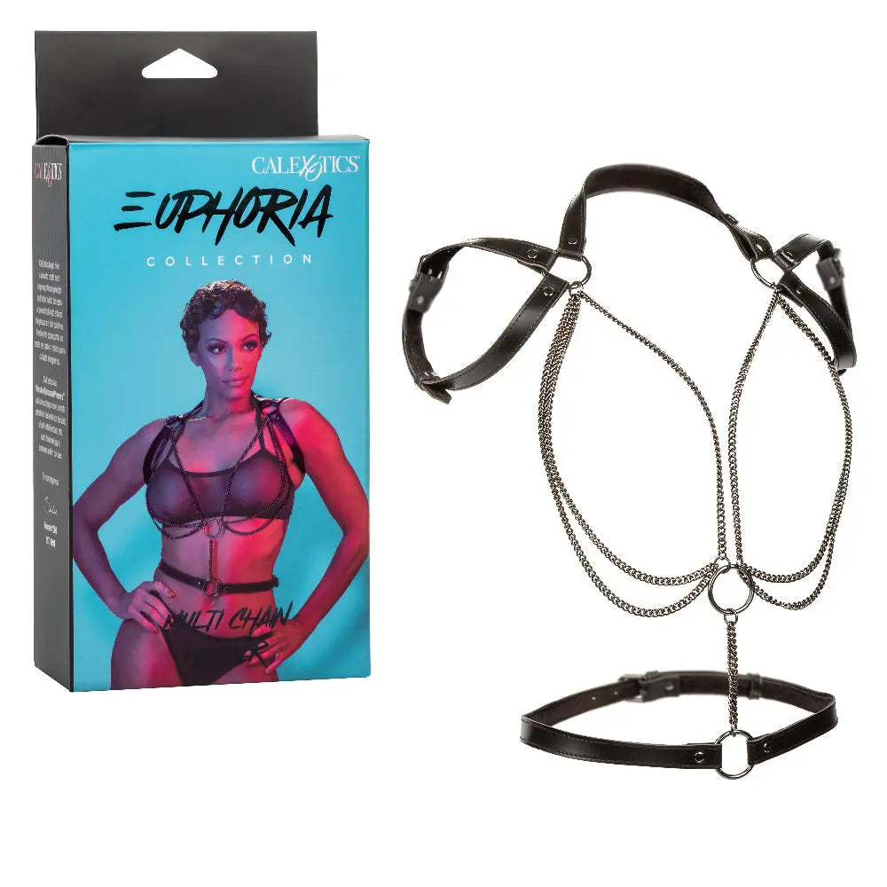 Euphoria Collection Multi Chain Halter - Black – body-safe materials | Fu'Cha Exotics