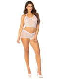 First Love Cami and Boy Short Set O/s - White
