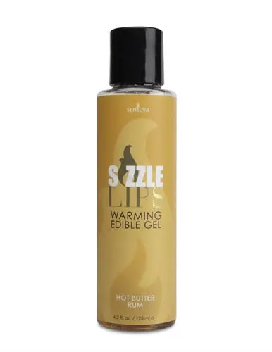Sizzle Lips Warming Edible Gel - Hot Butter Rum - 4.2 Oz. – body-safe materials | Fu'Cha Exotics