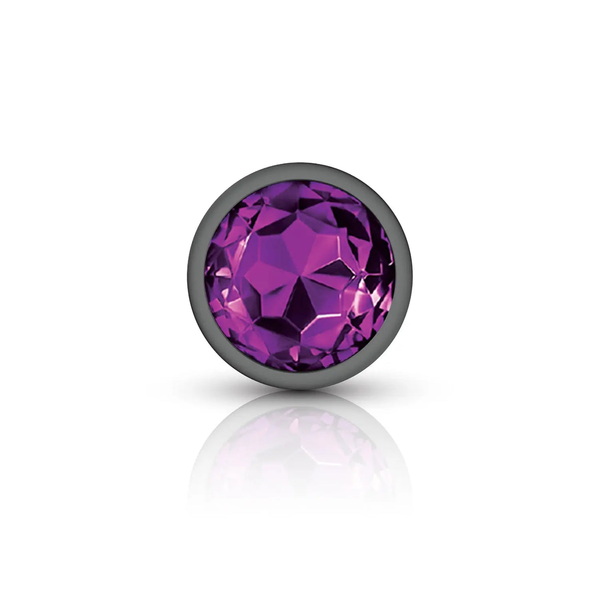 Purple Round Gem Anal Trainer Kit - Gunmetal – body-safe materials | Fu'Cha Exotics