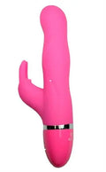 Pink rabbit-shaped mini vibrator with black band