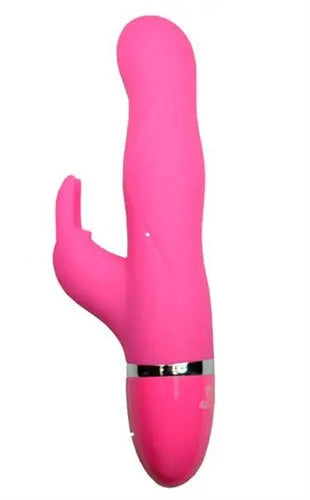 Pink rabbit-shaped mini vibrator with black band