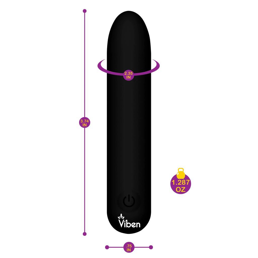 Bombshell Flexible Bullet - Black – body-safe materials | Fu'Cha Exotics