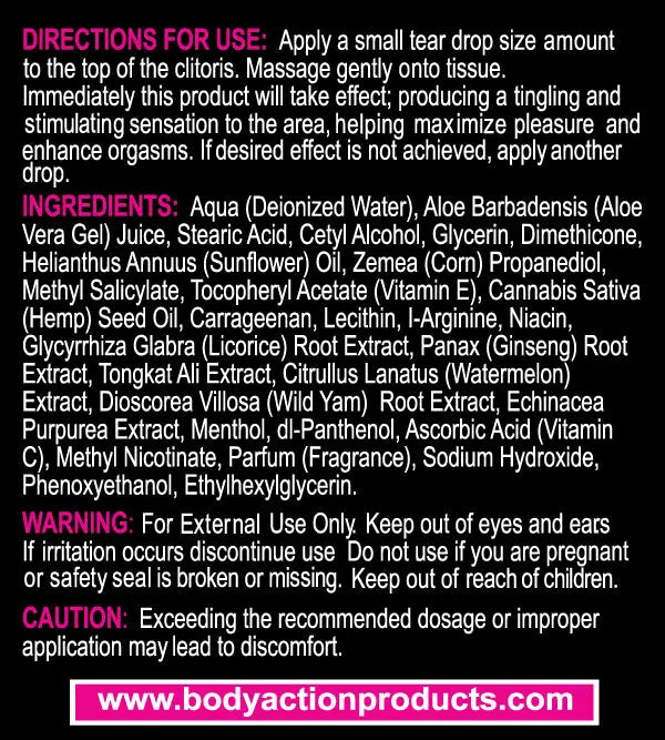 Hempleasure for Women 0.5 Oz 15 ml – body-safe materials | Fu'Cha Exotics