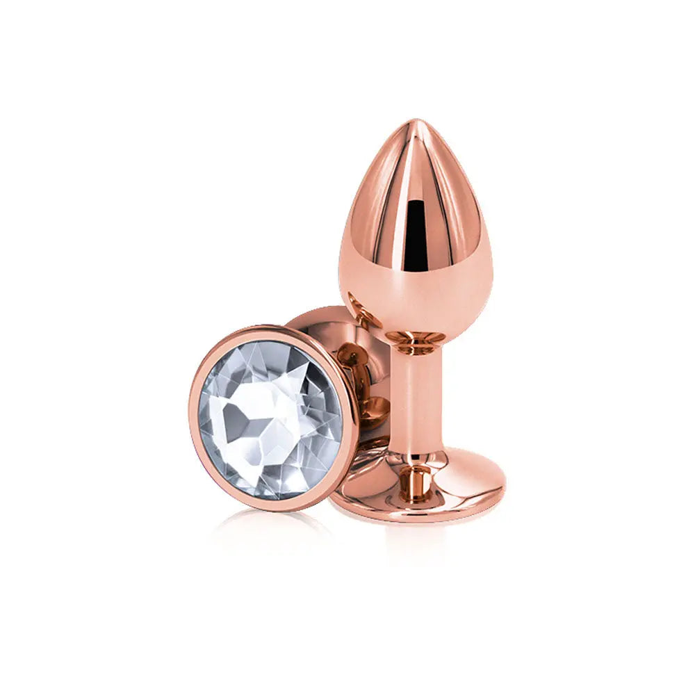 Rear Assets - Rose Gold - Small - Clear – body-safe materials | Fu'Cha Exotics
