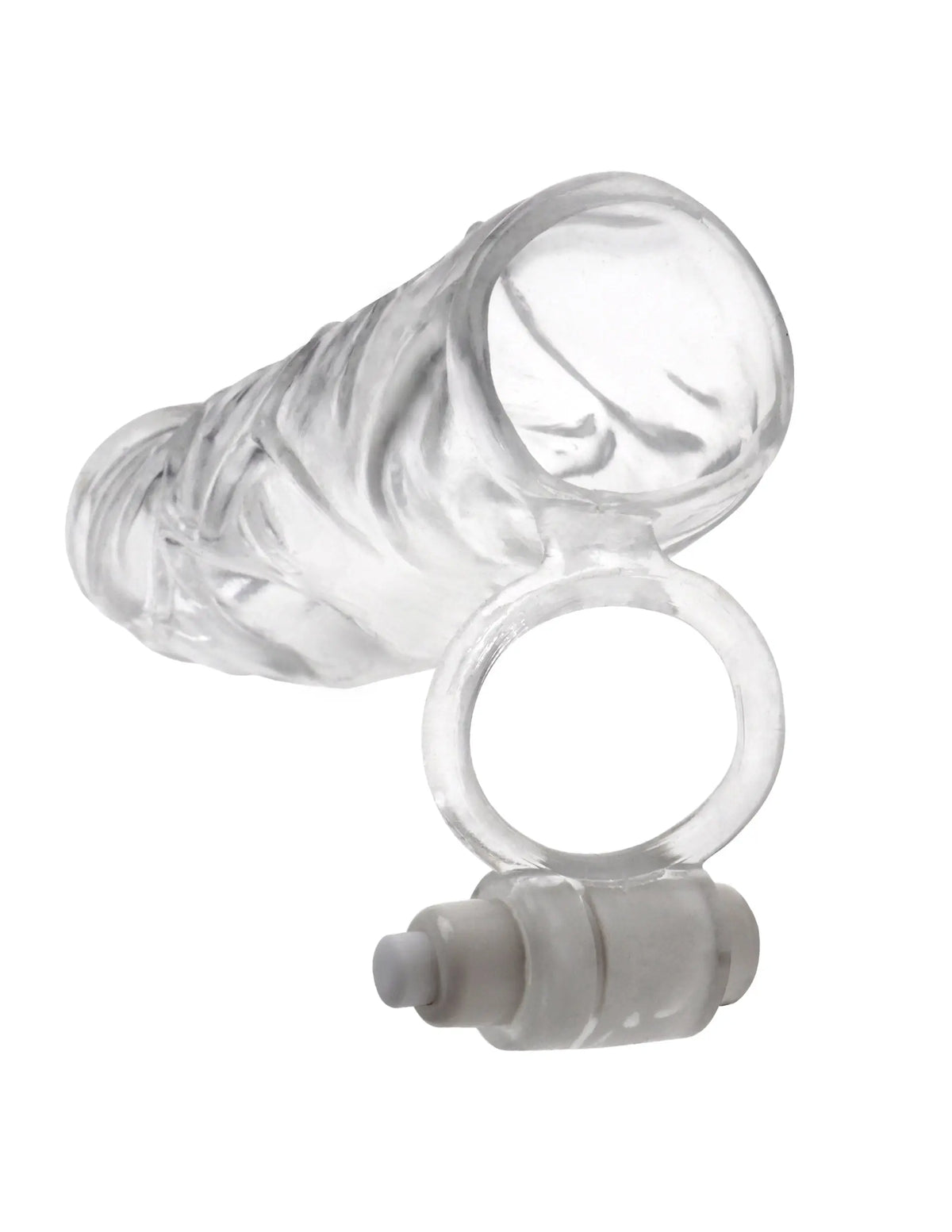 Fantasy X-Tensions Vibrating Super Sleeve - Clear – body-safe materials | Fu'Cha Exotics