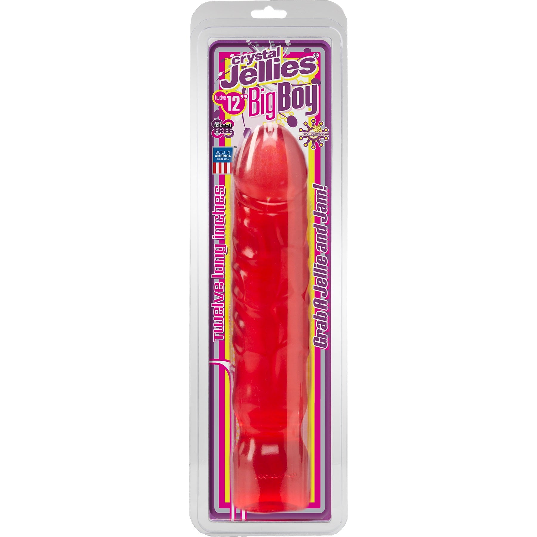 Crystal Jellies Big Boy 12 Inch - Pink