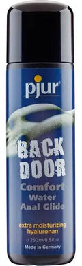 pjur Backdoor water-based anal glide bottle, blue label, black cap