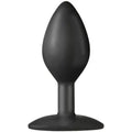 Black silicone spade-shaped medium plug with flat base