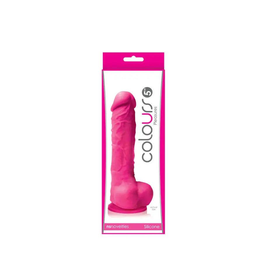Colours Pleasures - 5 Inch Dildo - Pink – body-safe materials | Fu'Cha Exotics