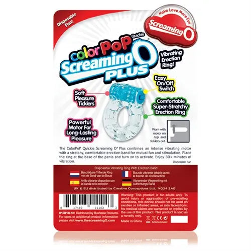 Colorpop Quickie Screaming O Plus - Blue - Each – body-safe materials | Fu'Cha Exotics