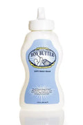 White squeeze body butter bottle with blue label, 9 oz