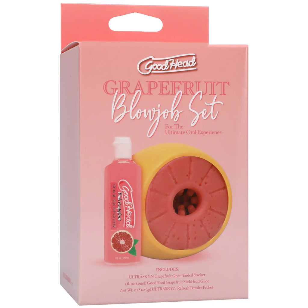 Goodhead - Grapefruit Blowjob Set - Yellow/pink – body-safe materials | Fu'Cha Exotics