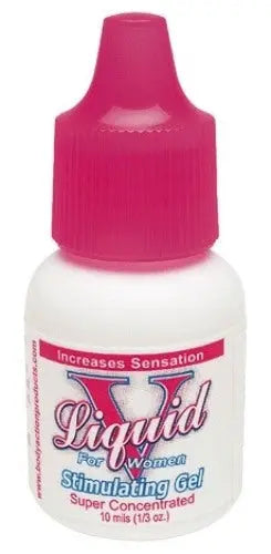 Women's stimulating gel, white bottle with pink cap, 1/3 oz