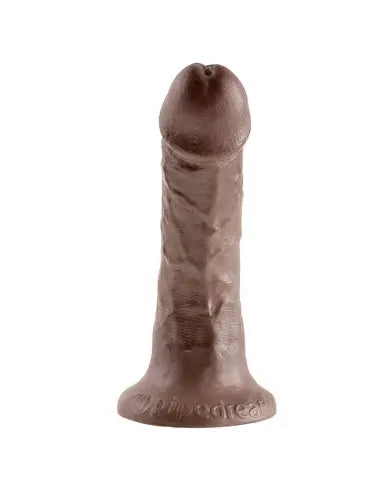 King Cock 6-Inch Cock - Brown – body-safe materials suction stimulation | Fu'Cha Exotics