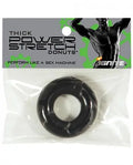 Thick power stretch donut hair ring in black