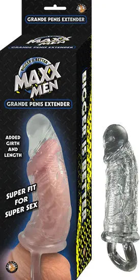 Maxx Men Grande Penis Sleeve - Clear – body-safe materials | Fu'Cha Exotics