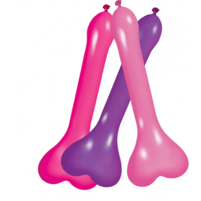 Long balloons set with pink and purple balloons, assorted color pack
