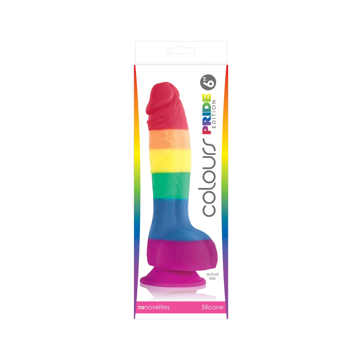 Colours Pride Edition - 6 Inch Dong - Rainbow – body-safe materials | Fu'Cha Exotics