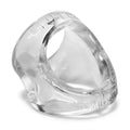 Clear transparent sling-style ring with rounded U-shaped opening