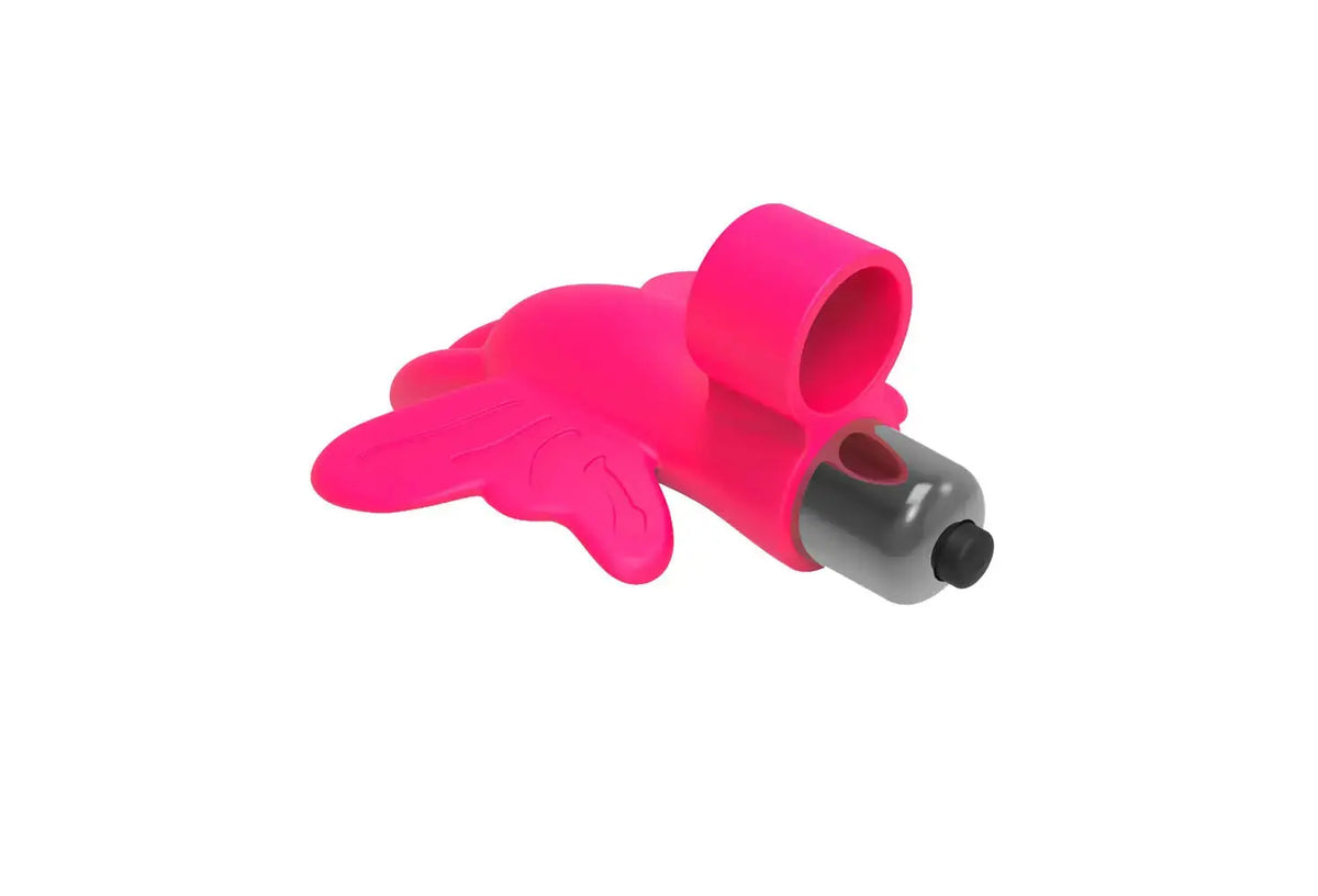 The 9's Flirt Finger Butterfly Finger Vibrator - Pink – body-safe materials | Fu'Cha Exotics