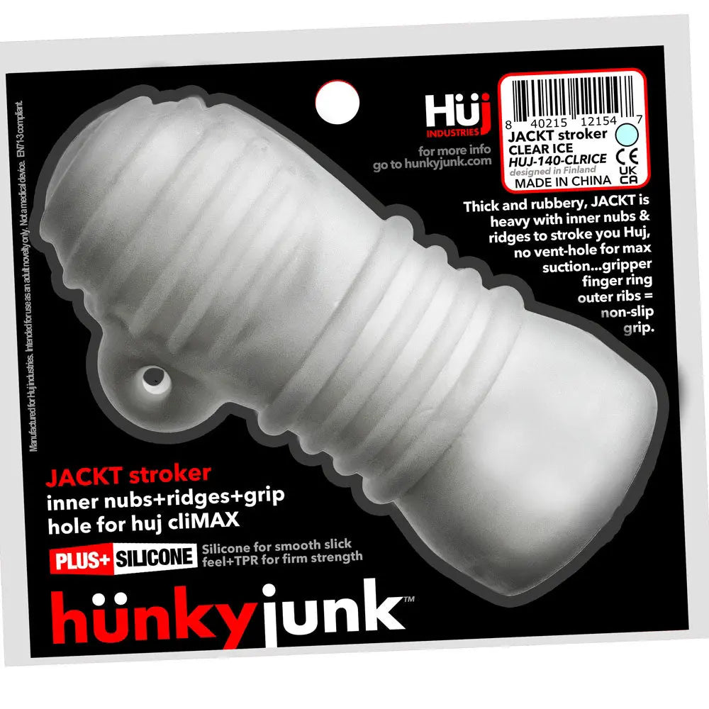 Jackt Stroker - White Ice – body-safe silicone suction stimulation | Fu'Cha Exotics