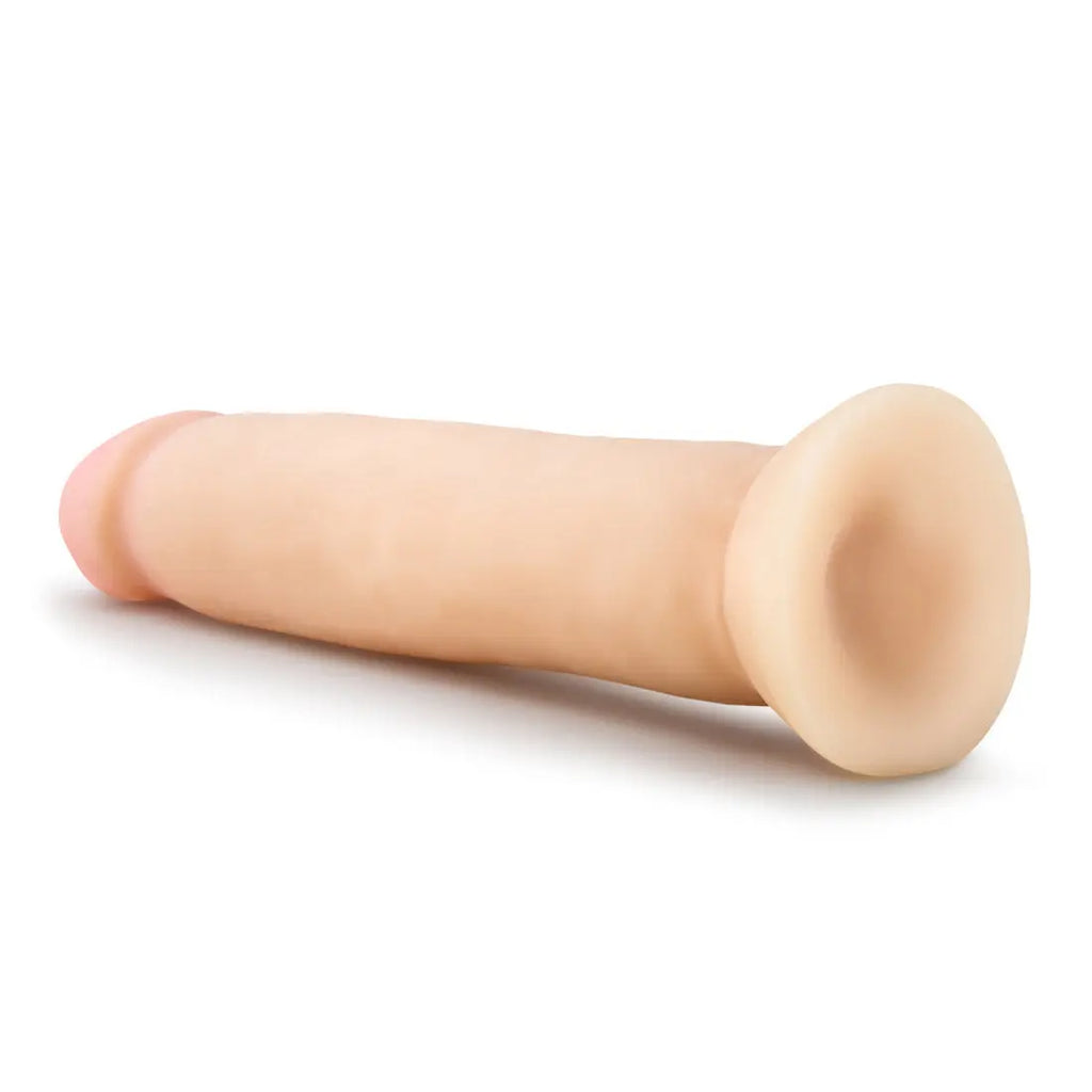 Au Naturel - 9.5 Inch Sensa Feel Magnum Dong - Beige – body-safe materials suction stimulation | Fu'Cha Exotics
