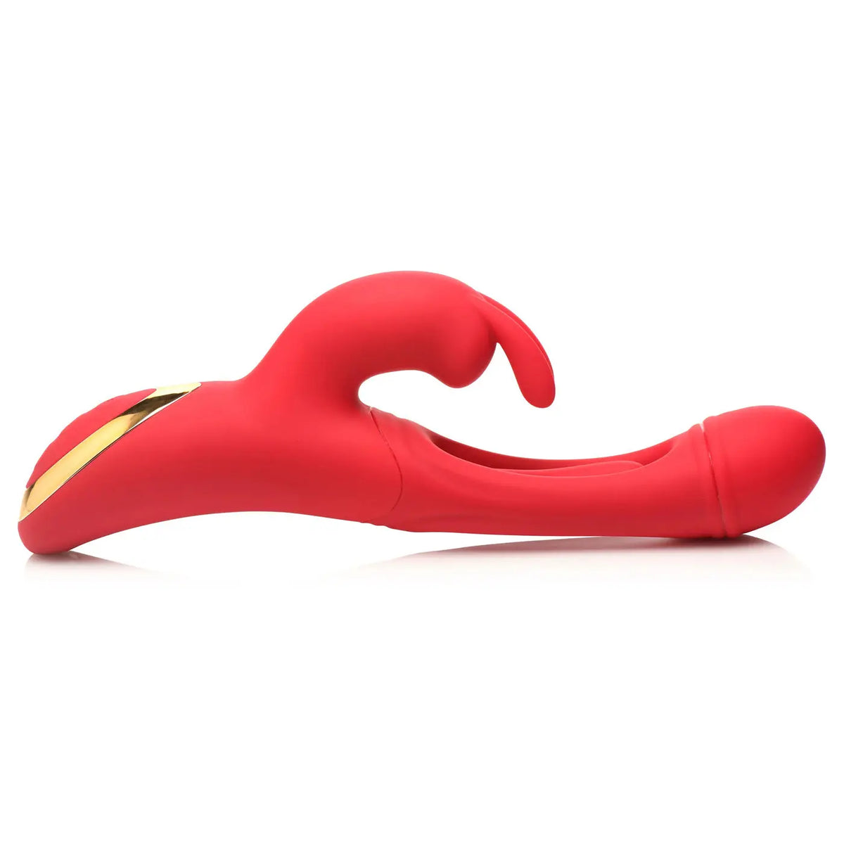 Rabbit Flick Flicking Silicone Rabbit Vibrator - Red – body-safe materials | Fu'Cha Exotics