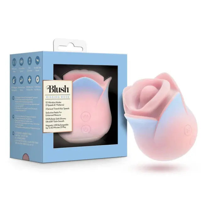 Blush Collection - Kissing Rose - Pink – body-safe silicone 10 vibration modes | Fu'Cha Exotics