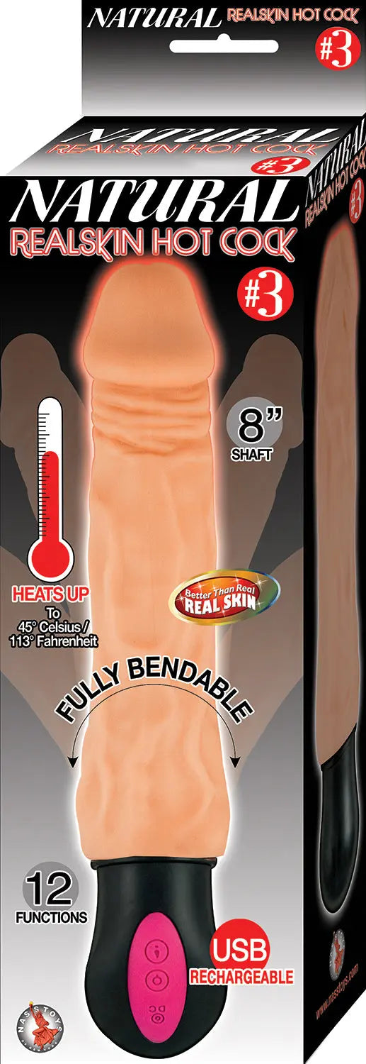 Natural Realskin Hot Cock #3 - Flesh – body-safe materials | Fu'Cha Exotics