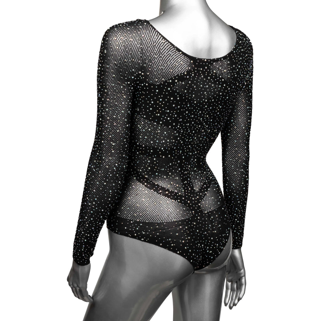 Radiance Long Sleeve Body Suit - One Size - Black – body-safe materials | Fu'Cha Exotics