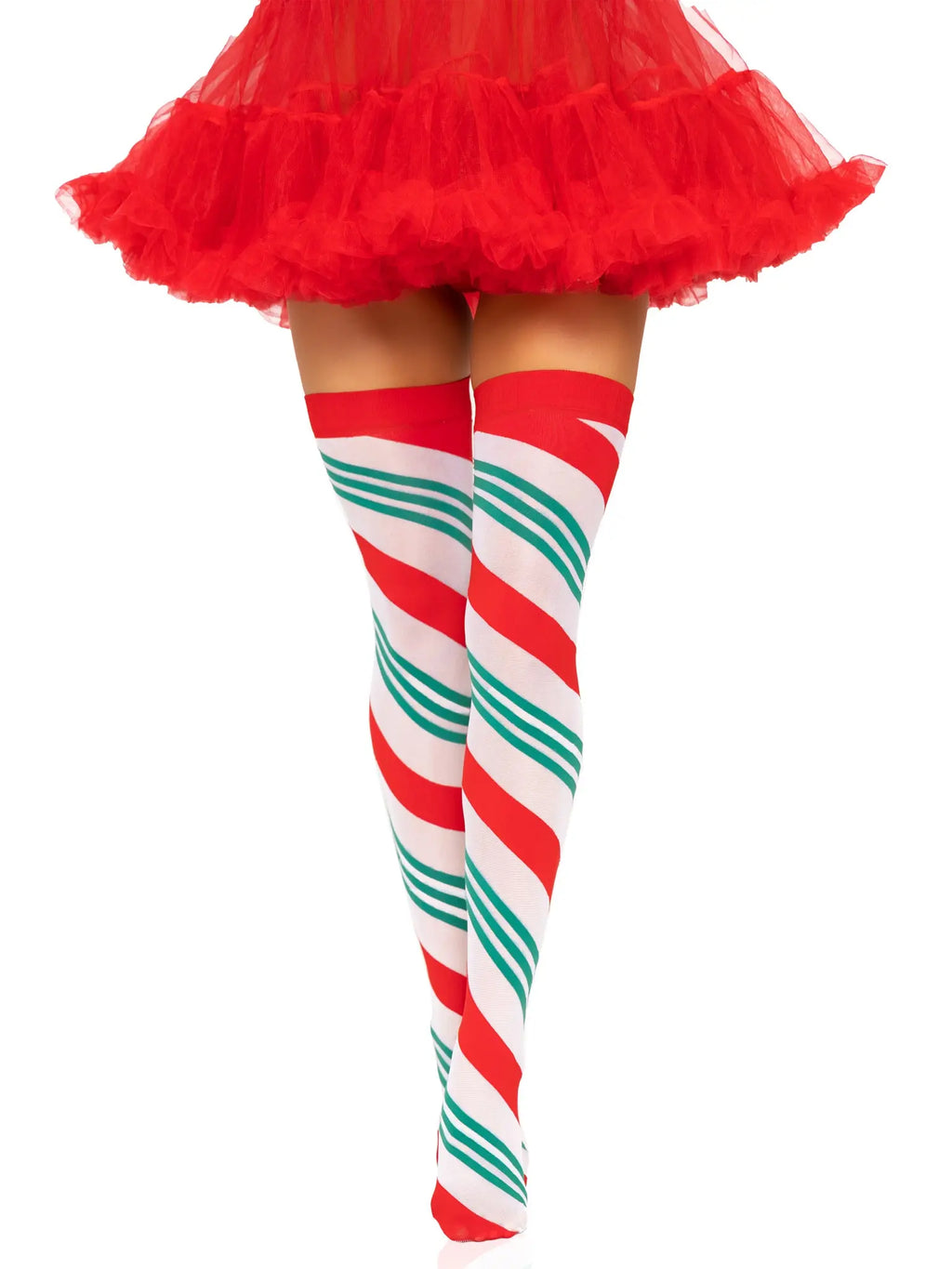 Holiday Ribbon Thigh High - Swirl – body-safe materials | Fu'Cha Exotics