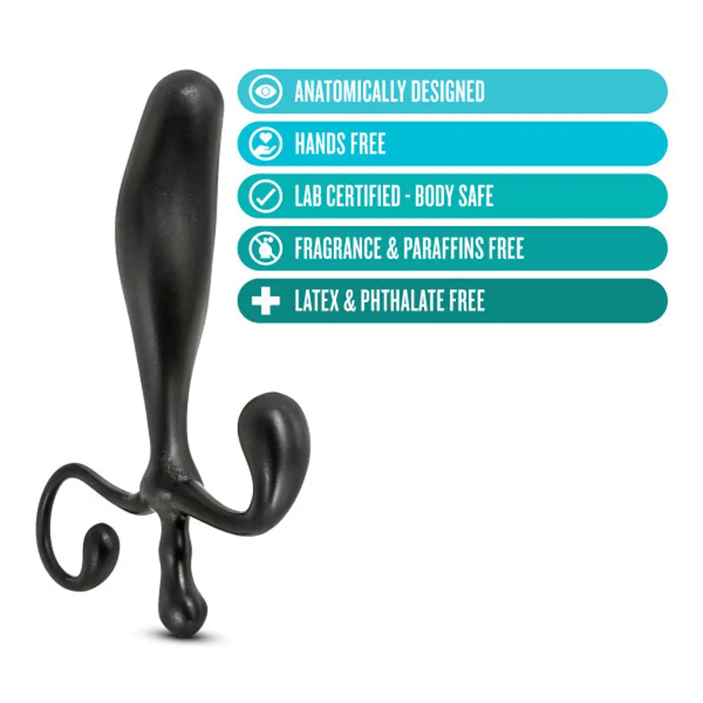 Anal Adventures - Prostate Stimulator - Black – body-safe materials | Fu'Cha Exotics