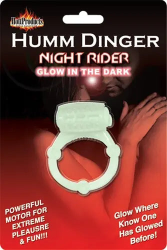 Glow-in-the-dark vibrating penis ring in light green, open circular design