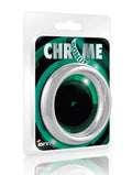 Chrome donut trim ring, 2 in, silver with black center