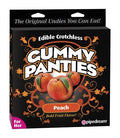 Peach gummy panties novelty box with Edible Crotchless branding