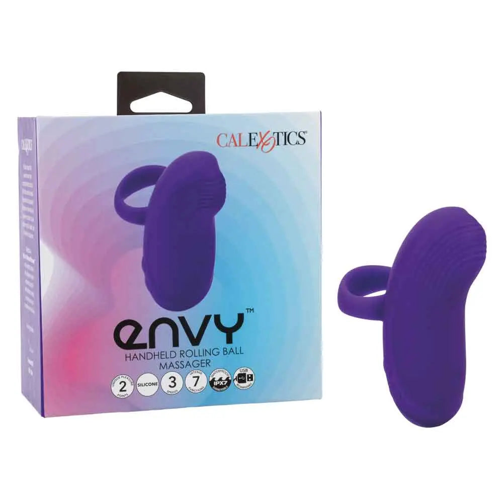 Envy Handheld Rolling Ball Massager - Purple – body-safe materials | Fu'Cha Exotics